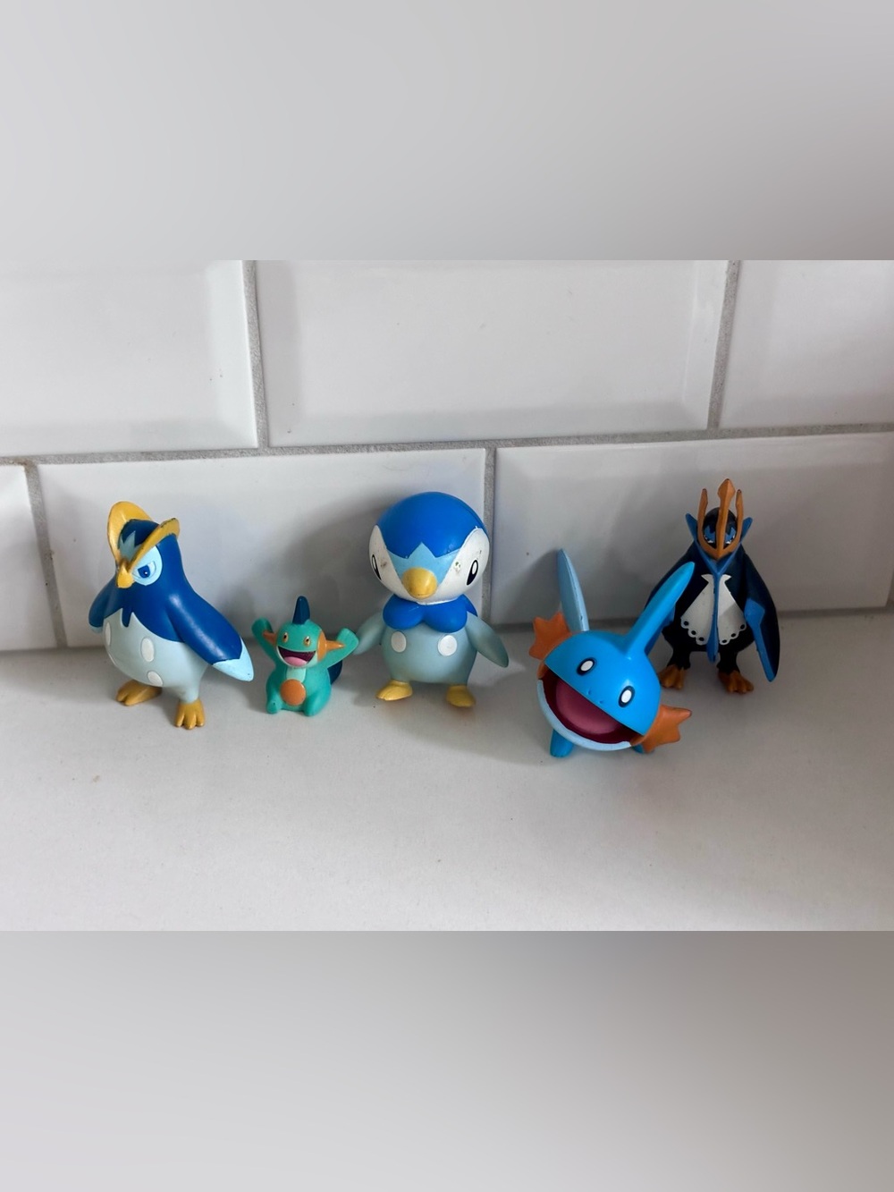 Pokémon figurines Prinplup, Mudkip, Piplup, Marshtomp, Empoleon Jakks 2007